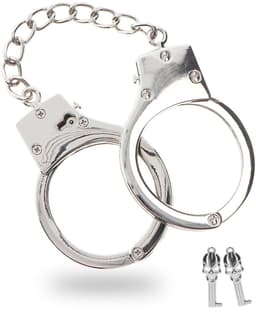 Taboom - Silver Plated BDSM Handcuffs - Bondage / SM Cuffs Zilver — thumbnail 1