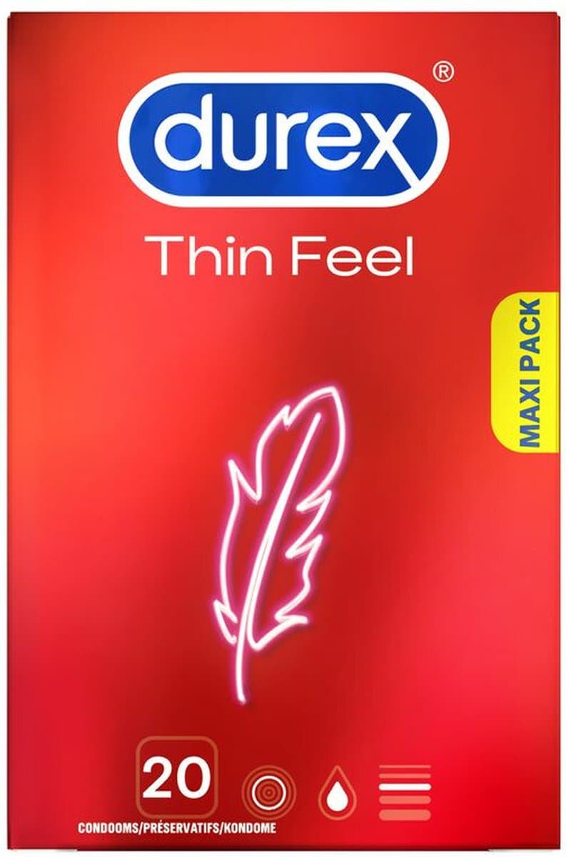 Durex Condooms Thin Feel - 4x 20 stuks — afbeelding 1