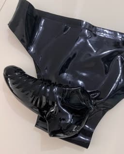 Latex slip met gesloten slurf - Penis - Erotische boxer - BDSM - 100% Latex — thumbnail 2