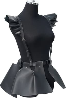 Lederen rok met bretels - BDSM - Feest - Festival - Erotische outfit - One size — thumbnail 1