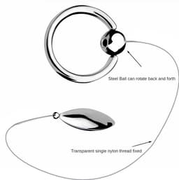 RVS Penis plug met penis ring - Metaal - 2 in 1 stimulatie - Dilator - Urethrale - Cockring — thumbnail 1