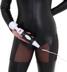 Pixey Wand Massager Black Edition – Krachtige Vibrator met Flexibele TPE-Kop, Variabele Snelheid, 8000 RPM, Bedraad, EU Stekker, 2 m Kabel — thumbnail 3