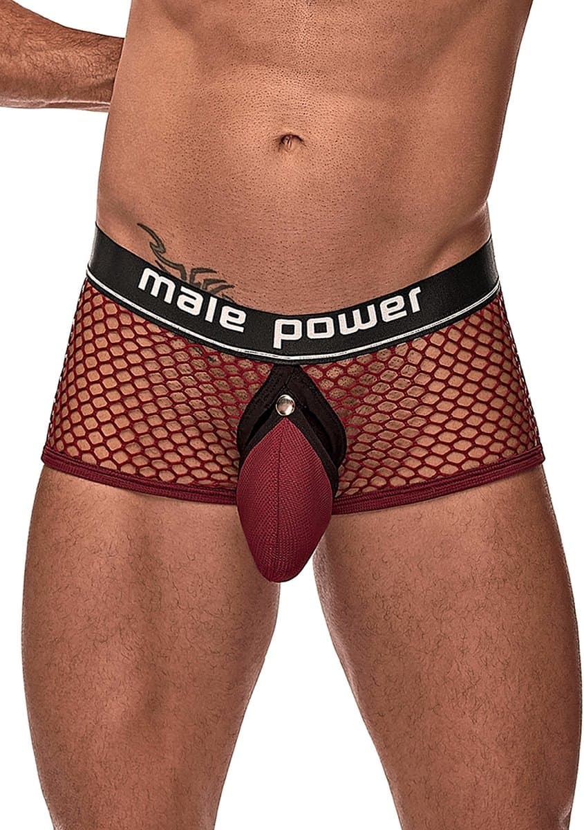 Male Power Cock Pit - Mini Cockring Short burgundy S — afbeelding 1