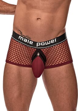 Male Power Cock Pit - Mini Cockring Short burgundy S — thumbnail 1