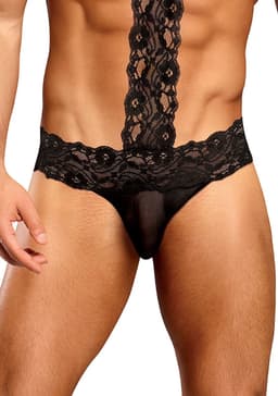 Male Power String met Choker black S/M — thumbnail 1