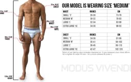 MODUS VIVENDI Floral Lace Classic Brief Black - MAAT L - Erotisch Heren Ondergoed - Slip voor Man - Sexy mannen Slip — thumbnail 2