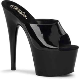 Pleaser - ADORE-701 Muiltjes - Paaldans schoenen - 39 Shoes - Zwart — thumbnail 1