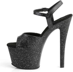 Pleaser - SKY-309MMG Sandaal met enkelband, Paaldans schoenen - Paaldans schoenen - 42 Shoes - Zwart — thumbnail 3
