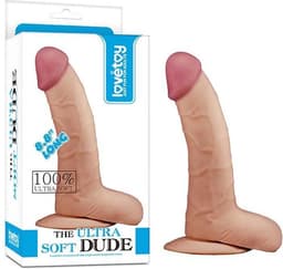 Lovetoy Zachte Dildo The Ultra Soft Dude Dildo 22.5 cm — thumbnail 1