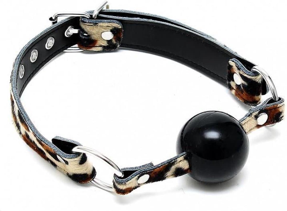 Rimba - Mondknevel Met Siliconen bal - Panter print — afbeelding 1