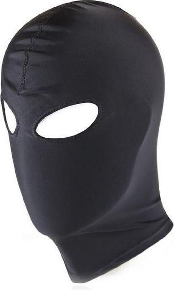 Kiotos - Zwarte BDSM Hood - Spandex Met Oogopeningen — afbeelding 1