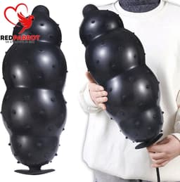 Opblaasbare Buttplug XXL - Black Pro - Anaalplug - Mega - Siliconen — thumbnail 1