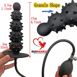 Opblaasbare Buttplug XXL - Black Pro - Anaalplug - Mega - Siliconen — thumbnail 5
