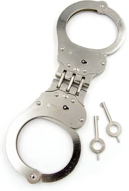 Mister B Cuff - Hinged Scharnierende Politiehandboeien - zilver — thumbnail 1