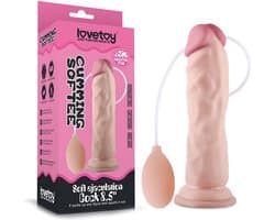 Lovetoy - Zachte Spuitende Dildo - Met Squirt Functie - 21 cm - Lichte Huidskleur