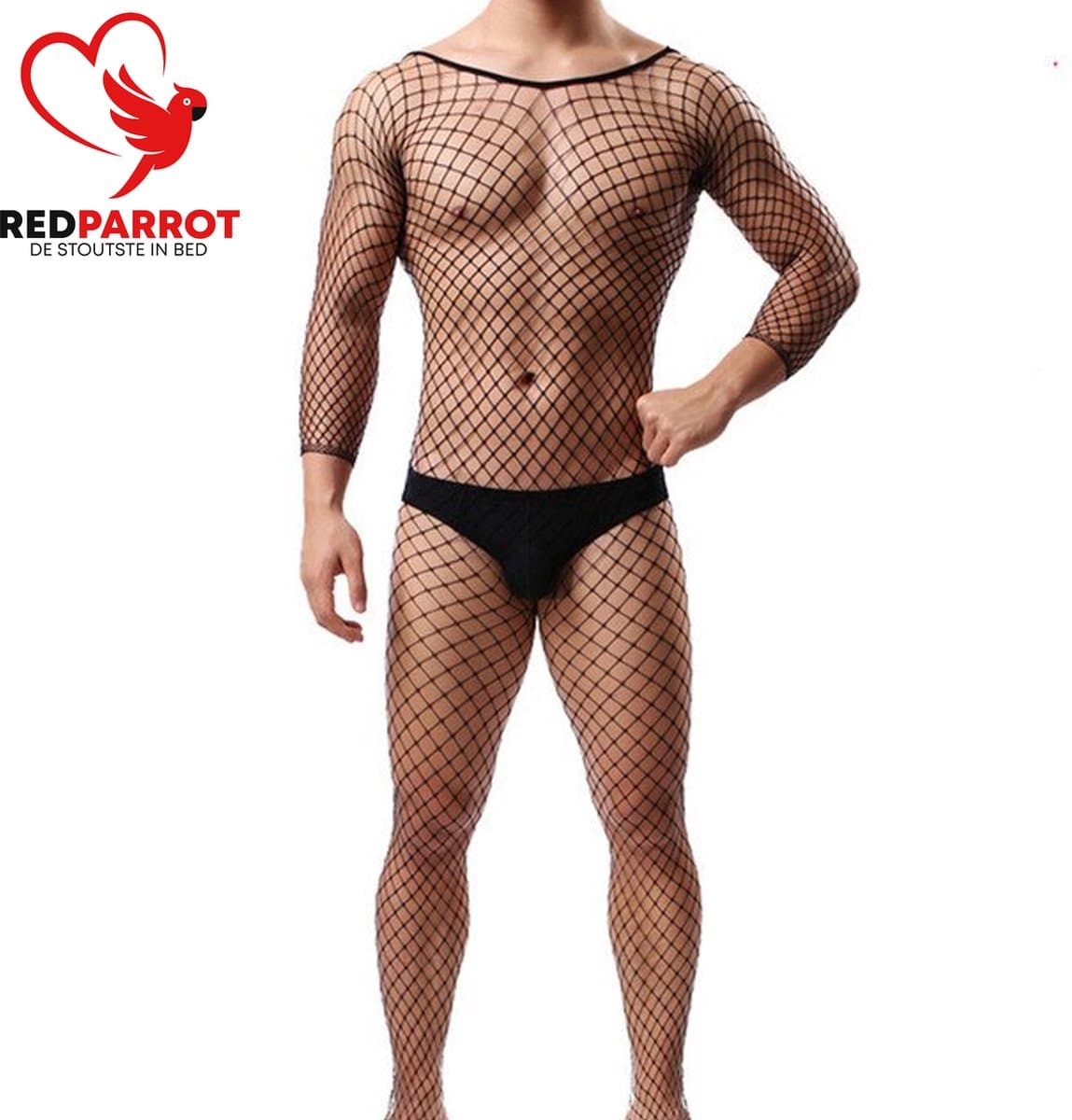Erotische visnet jumpsuit - Sexy bodysuit heren - BDSM - One size — afbeelding 1