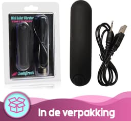 CheekyTreats Mini Bullet Vibrator – USB Oplaadbaar – 10 Standen – Compact & Waterdicht – Discreet Formaat – Zwart — thumbnail 5