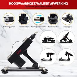 LoveVlijt - Seksmachine met Dildo en vele extra Opzetstukken - Discreet - Sex Fuck Machine - Penetratie - Neukmachine - Voor Mannen en Vrouwen - Talloze Standjes - Clitoris Gspot Stimulator - Krachtige Erotische Machine - Zwart — thumbnail 6