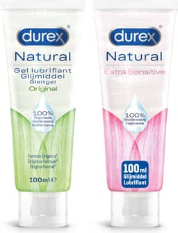 Durex - 200ml Glijmiddel - Natural 1x100ml - Natural Extra Sensitive 1x100ml - Voordeelverpakking — thumbnail 1