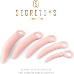 Segretoys - Siliconen Dilator Set voor Vaginisme - Zachte Dildo Set - Ondersteuning bij Vaginisme, Vulvitis of Bekkenproblemen - Vaginale Training - Seksspeeltjes voor Vrouwen - Set van 5 - Roze — thumbnail 5