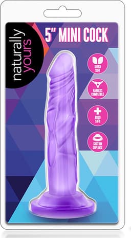 Blush Naturally Yours 5 inch Mini Cock Dildo - Paars - 14.5 cm — thumbnail 2