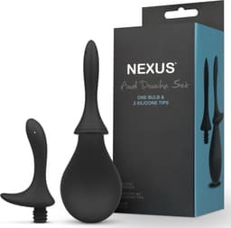Nexus - Anaal Douche Set - Met 2 Verwisselbare Siliconen Tips - Zwart — thumbnail 14