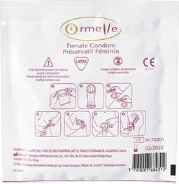 Ormelle vrouwencondoom 100 stuks - voorbehoedsmiddel voor vrouwen - condooms voor vrouwen - vrouwencondooms - vrouw condoom — thumbnail 2