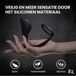 Toys Hub® Prostaat Stimulator met Cockring & Opbergzakje – Dubbele Stimulatie – P-spot & G-spot – Sex Toys Couples & Mannen – Anaal Dildo – Anaal Plug — thumbnail 3