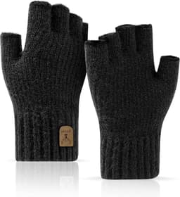 Handschoenen halve vinger winter warme gebreide handschoenen werken hardlopen fietsen rijden voor mannen en vrouwen — thumbnail 1