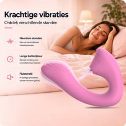 NØXA Kiss – Tongvibrator – 2-in-1 G-spot & Clitoris Vibrator – Vibrator voor Vrouwen – App & Afstandsbediening – Meerdere Vibratiestanden – Waterbestendig – Roze — thumbnail 4
