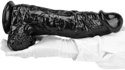 Grote Dildo Evan 30 x 7 cm - Zwarte Grote Dildo - Extreme Zwarte Dildo — thumbnail 3
