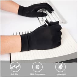 Dailygoods - Artritis Handschoenen, compressiehandschoenen voor dames en heren, reumatoïde artrose, antislip, ademend, handschoenen voor autorijden, fietsen, fitnessstudio, training, outdoor — thumbnail 3