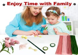Pipe Cleaner for Crafts, 400 Pieces Pipe Cleaner, Flower Set, Pipe Cleaners, Flower Pipe Cleaners, 4 Colours, Pink - ShopVlot — thumbnail 5