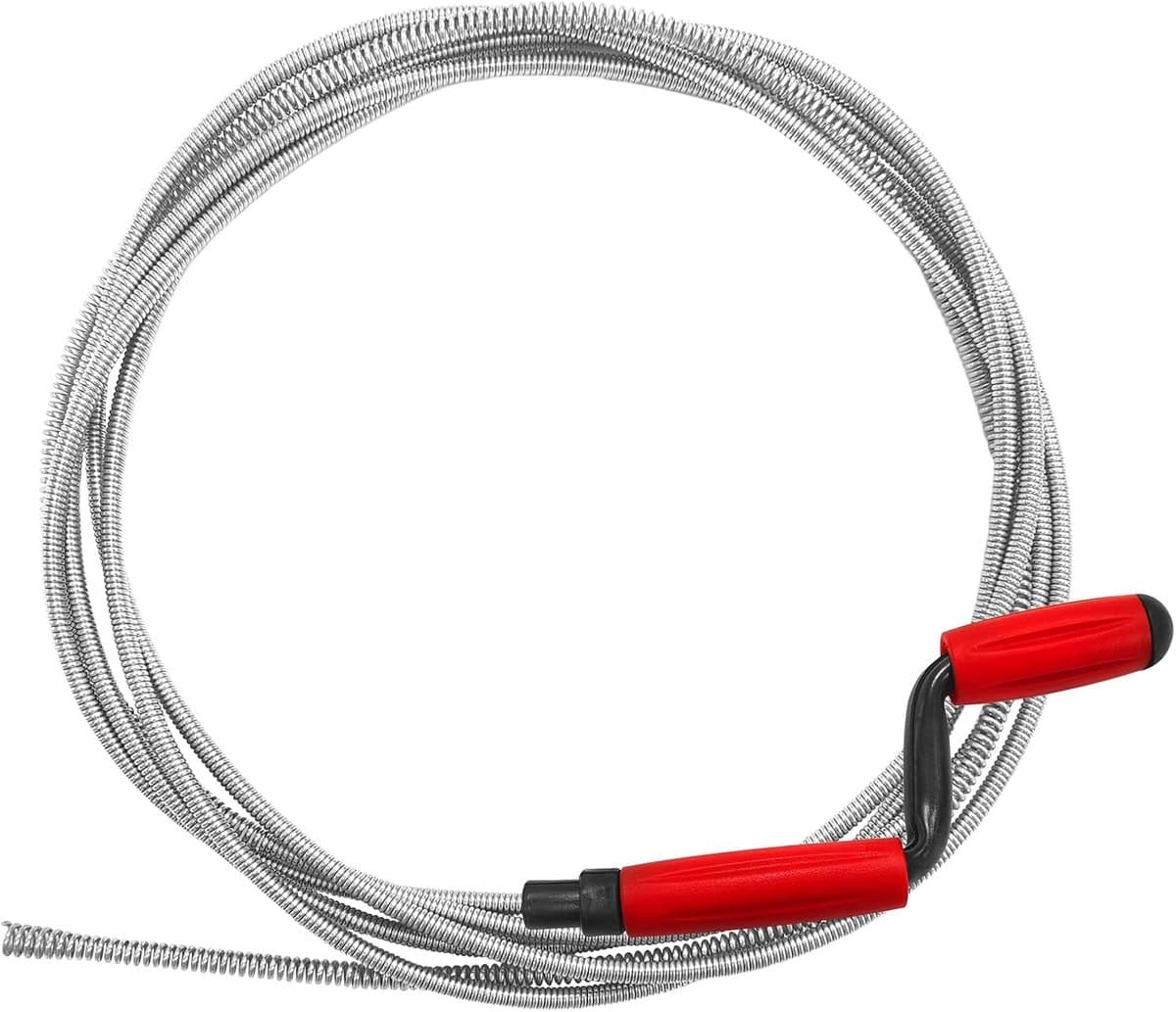 Pipe Cleaning Spiral 6 mm x 5 m, Drain Cleaner Spiral (5 m, Red) - ShopVlot — afbeelding 1