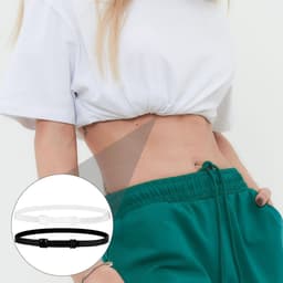 2st Crop Tuck Bands, Crop Verstelbare Band Shirt Tuck Band Elastisch Shirt Cropping Band Crop Top Band Tucking Belt voor Dames Transformeer je Stijl (Zwart + Wit) — thumbnail 2
