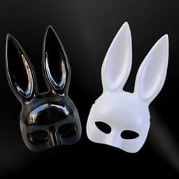 Quick Relief Bunny Masks - Erotisch Masker - Konijn Maskers - Gemaskerd Bal - Carnavals Masker - 2 stuks (Zwart/Wit) — thumbnail 5
