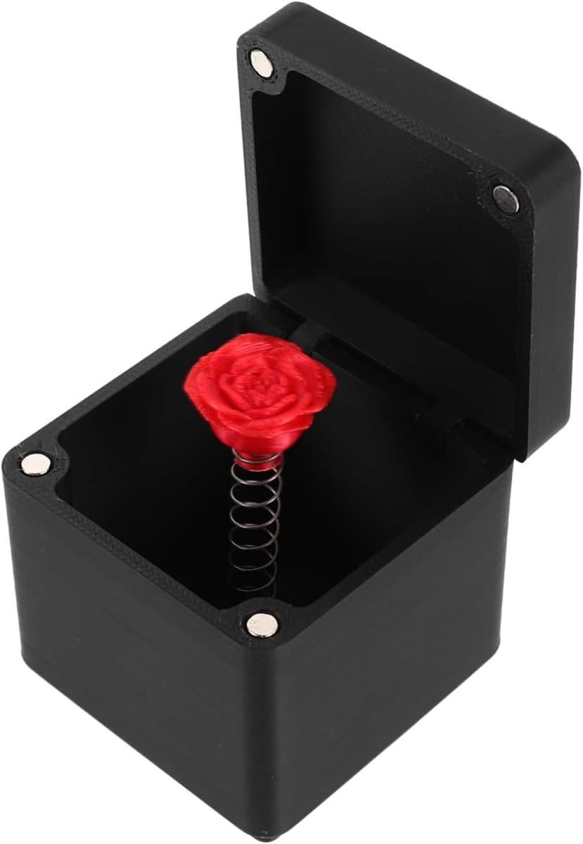 Kunstbloem - Nepbloem Decoratieve bloem - Romantisch cadeau - Uniek en gedenkwaardig - 5 x 5 x 5 cm - Rood — afbeelding 1
