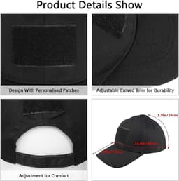 3 stuks tactisch airsoft masker, veiligheidsbril, baseball cap set, verstelbaar halfgelaatsmasker met gehoorbescherming, airsoft bril, oogbescherming, outdoor hoed voor airsoft/BB/CS spel — thumbnail 2