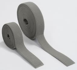 – C67354 – riemband/plat geweven elastiek 2 m voor bretels – breedte 25 mm – grijze kleur – broeken, kleding, korte artikelen, naaien, knutselen, kledingstof — thumbnail 4