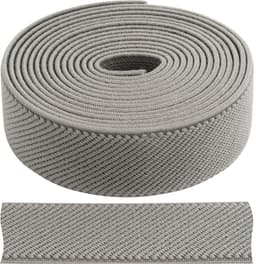 – C67354 – riemband/plat geweven elastiek 2 m voor bretels – breedte 25 mm – grijze kleur – broeken, kleding, korte artikelen, naaien, knutselen, kledingstof — thumbnail 1
