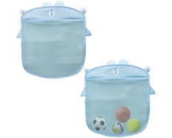 Opbergzak - 2 Stuks - Badkameropberger - Opbergnet - Kleding/To toys - Antislip Zuignap - 35 x 39 cm