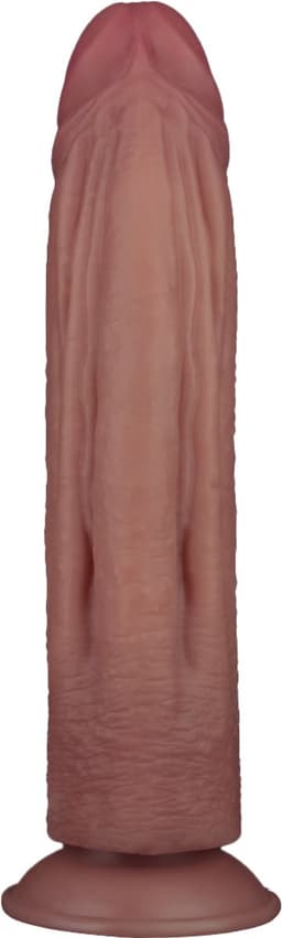LoveToy - Power Cock - 26,5 cm - Vibrerende Dildo - Dual Density - Lichte Huidskleur — thumbnail 3