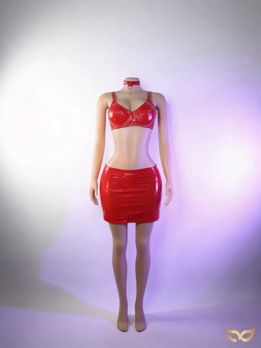 MySecretNL Cosplay Latex - Rollenspel kleding - Rood - Dames — afbeelding 1