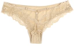 Zeloria Dames Hipster Slip met Kanten Achterzijde – Zachte Microvezel – Beige/Nude – XXL — thumbnail 4