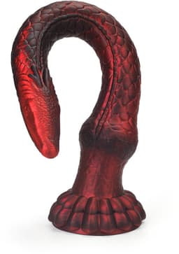 Rode Siliconen Fantasie DIldo - Lang 65 Cm - Diameter 9 cm — thumbnail 5