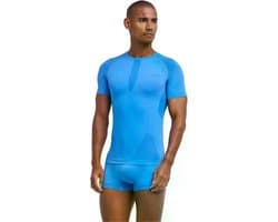 Heren Top van onderlaag Warm Round Neck M S/s Ts functioneel materiaal sneldrogend 1 stuk, Blauw Blue Note 6545, L