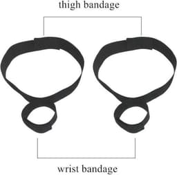 Handboeien - Enkelboeien - Bondage set - Vastbinden - BDSM - Erotiek - Rollenspel - Seksspeeltje - Nylon - Zwart - Jonyx — thumbnail 3