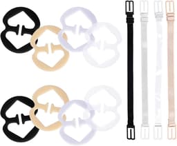 8 Stuks Racerback Bh Bandclips met 4 Antislip Schouderbandjes, Bh Clips om Racerback Houders voor Verborgen Bandjes te Maken voor Jurken Shirts Blazers Baljurken Sporttops — thumbnail 1