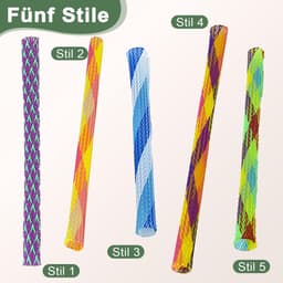 10 stuks kattenspeelgoed met veer - Kleurrijke spiraal - Van gekleurd plastic - Kattenspeelgoed - Bijten en kittens jacht - Willekeurige kleur — thumbnail 3