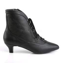Fab-1005 enkellaars met veters en korte hak mat zwart - Steampunk Victoriaans - (EU 45 = US 14) - Pleaser Pink Label — thumbnail 2